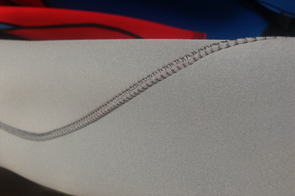 wetsuit blind stitched seam
