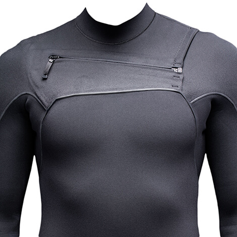 wetsuit chest zipper